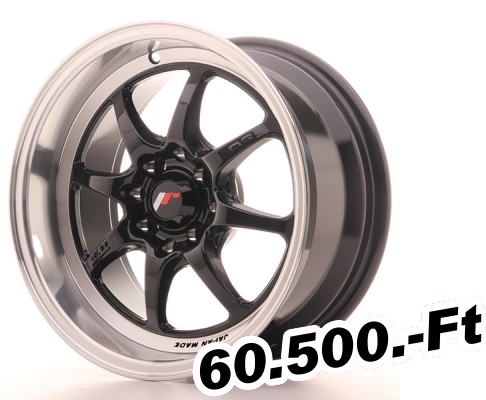 15 coll-os alufelni Japan Racing TF2, 7,5x15, 4x100/114, ET10, fnyes fekete 